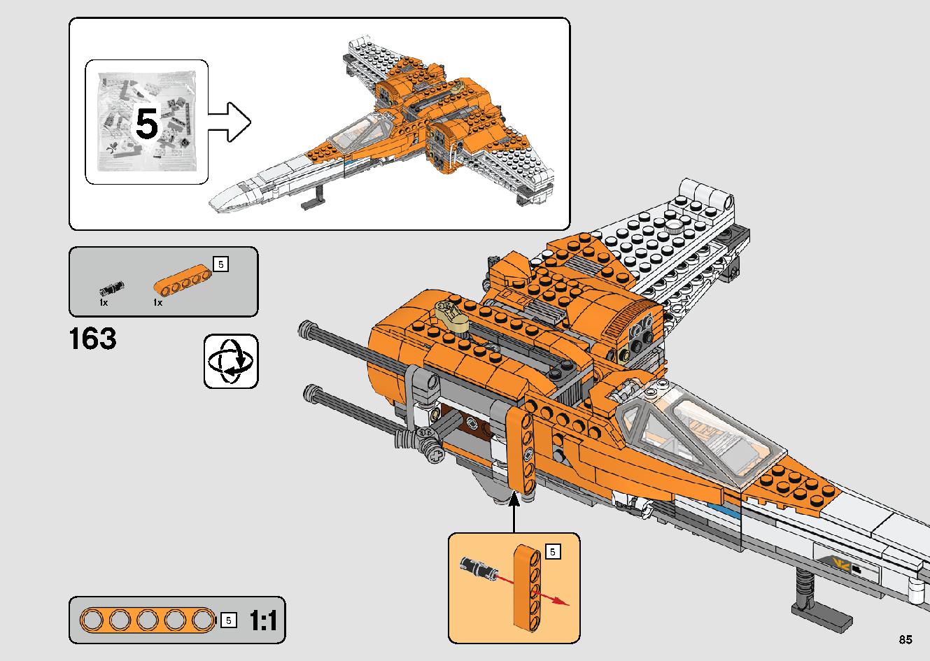 Poe Dameron's X-wing Fighter 75273 LEGO information LEGO instructions 85 page