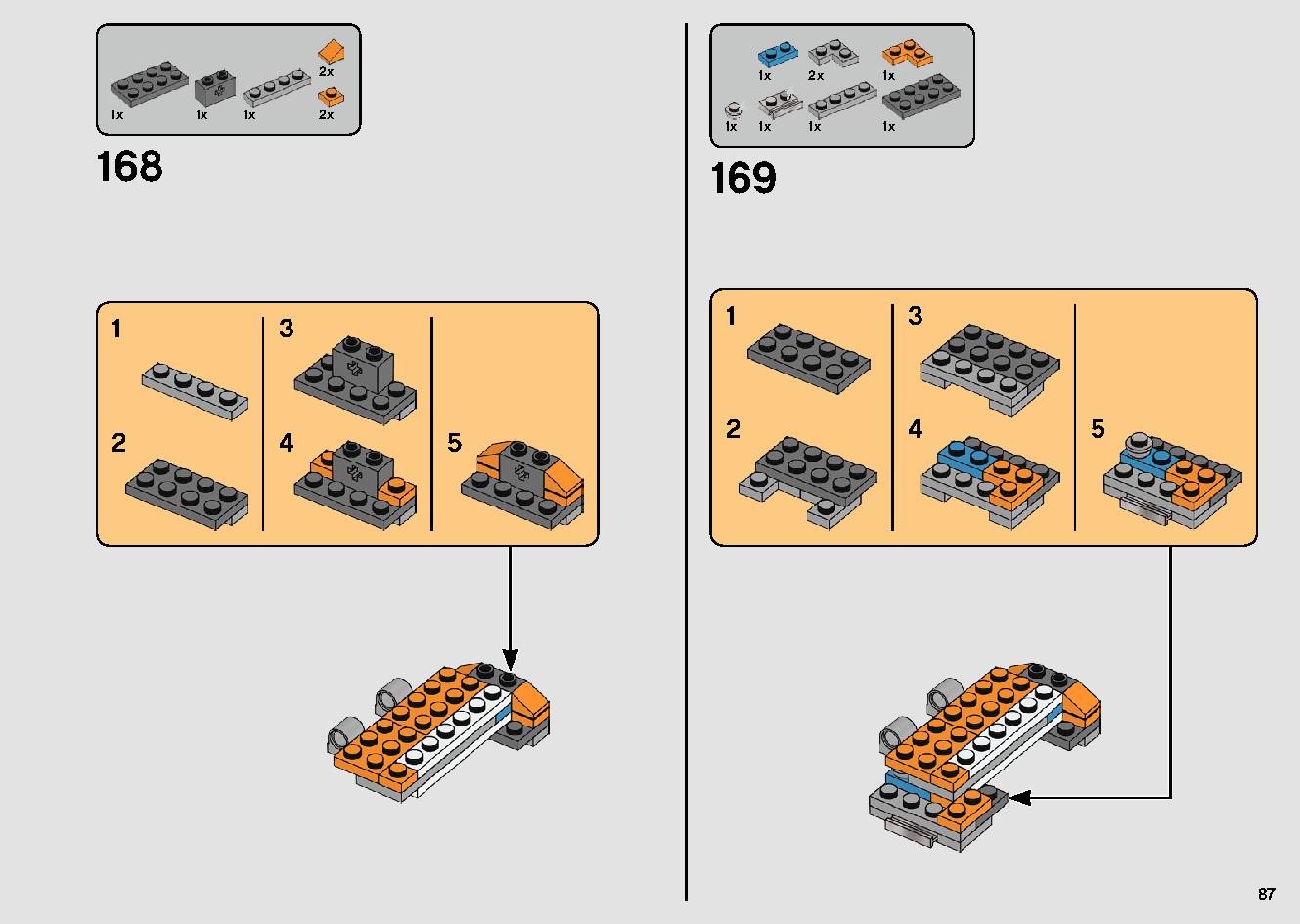 ポー・ダメロンのXウイング・ファイター™ 75273 レゴの商品情報 レゴの説明書・組立方法 87 page