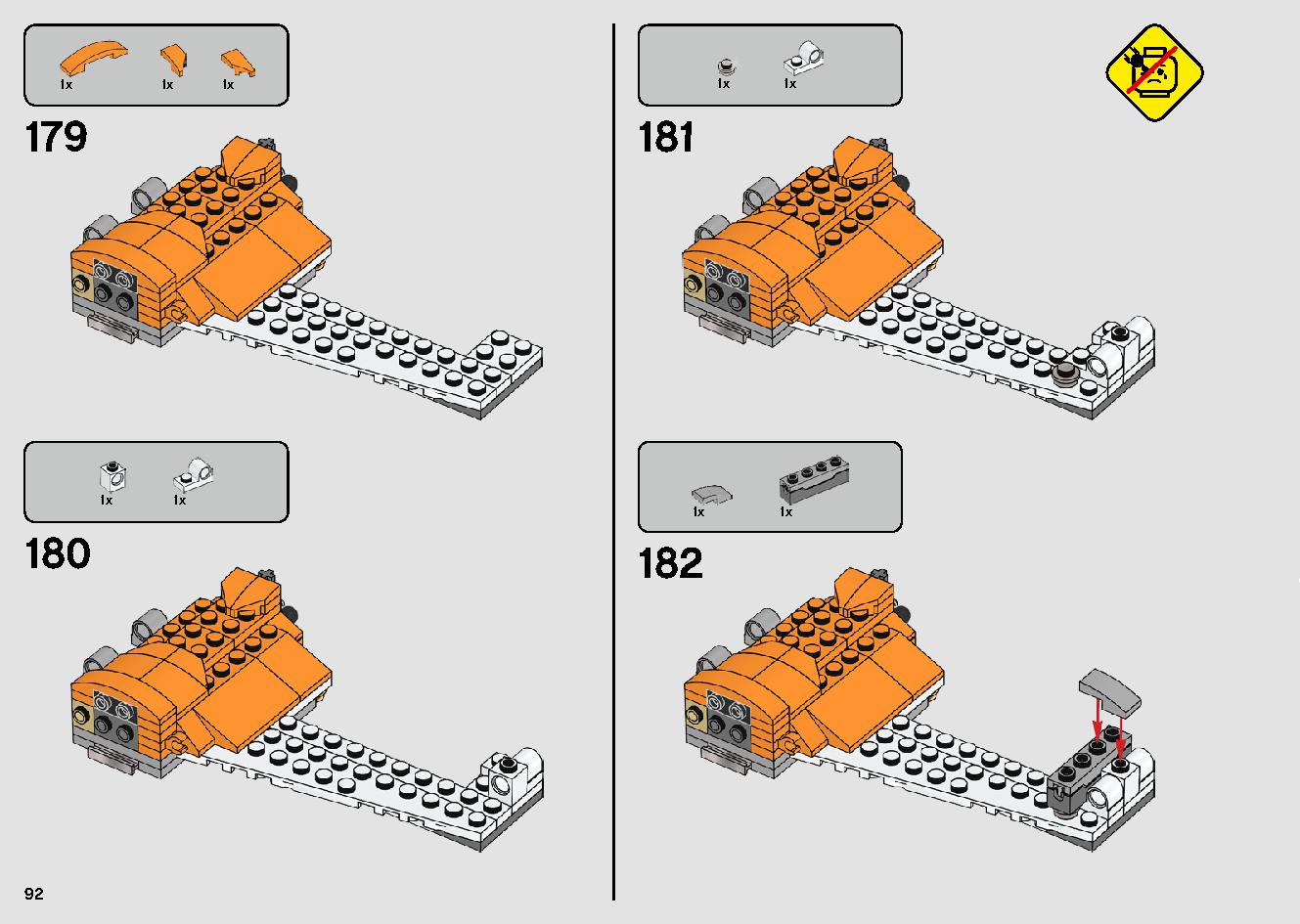 ポー・ダメロンのXウイング・ファイター™ 75273 レゴの商品情報 レゴの説明書・組立方法 92 page