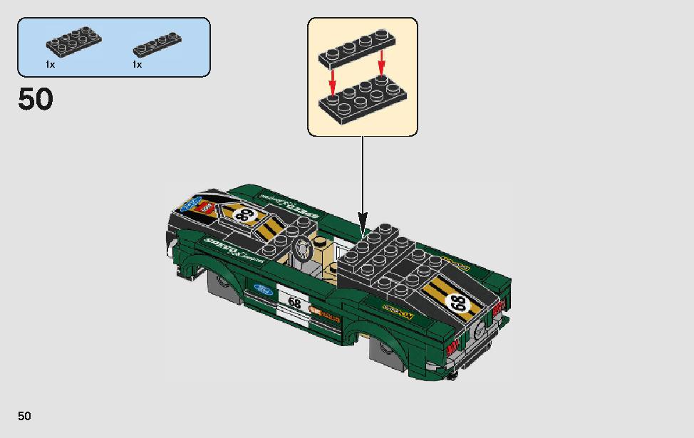 1968 フォード・マスタング・ファストバック 75884 レゴの商品情報 レゴの説明書・組立方法 50 page