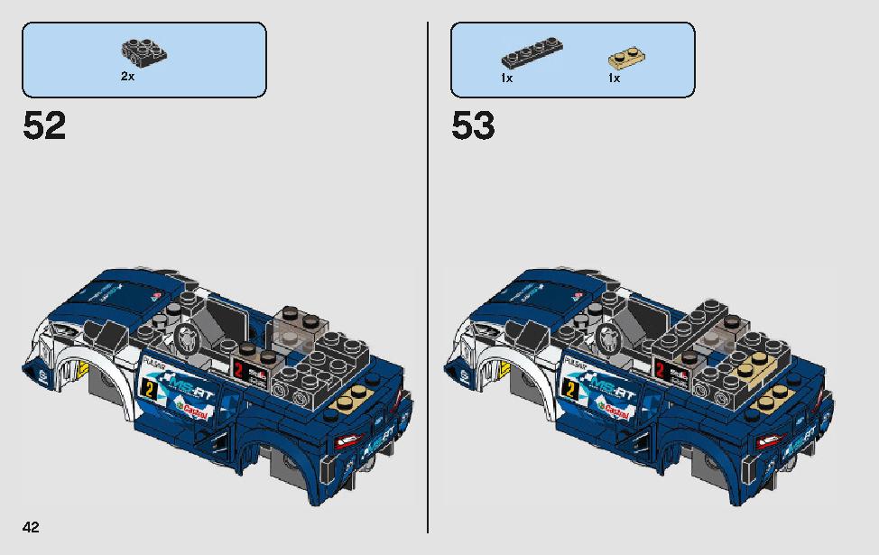 Ford Fiesta M-Sport WRC 75885 LEGO information LEGO instructions 42 page