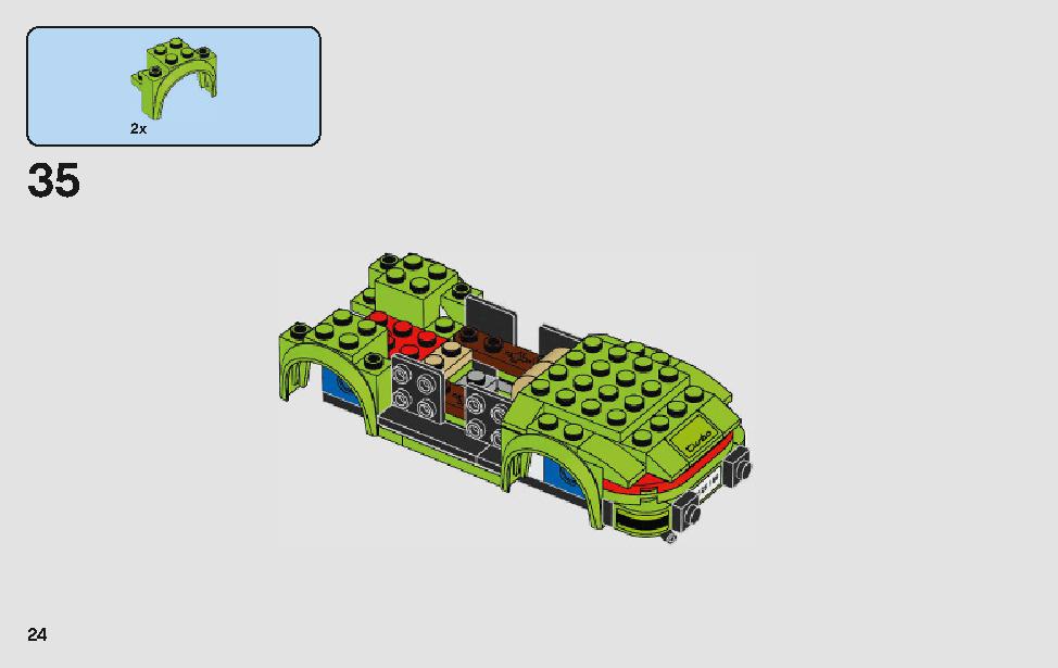 ポルシェ 911 RSR と 911 ターボ 3.0 75888 レゴの商品情報 レゴの説明書・組立方法 24 page