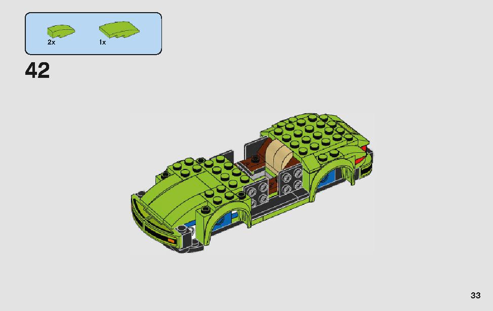ポルシェ 911 RSR と 911 ターボ 3.0 75888 レゴの商品情報 レゴの説明書・組立方法 33 page