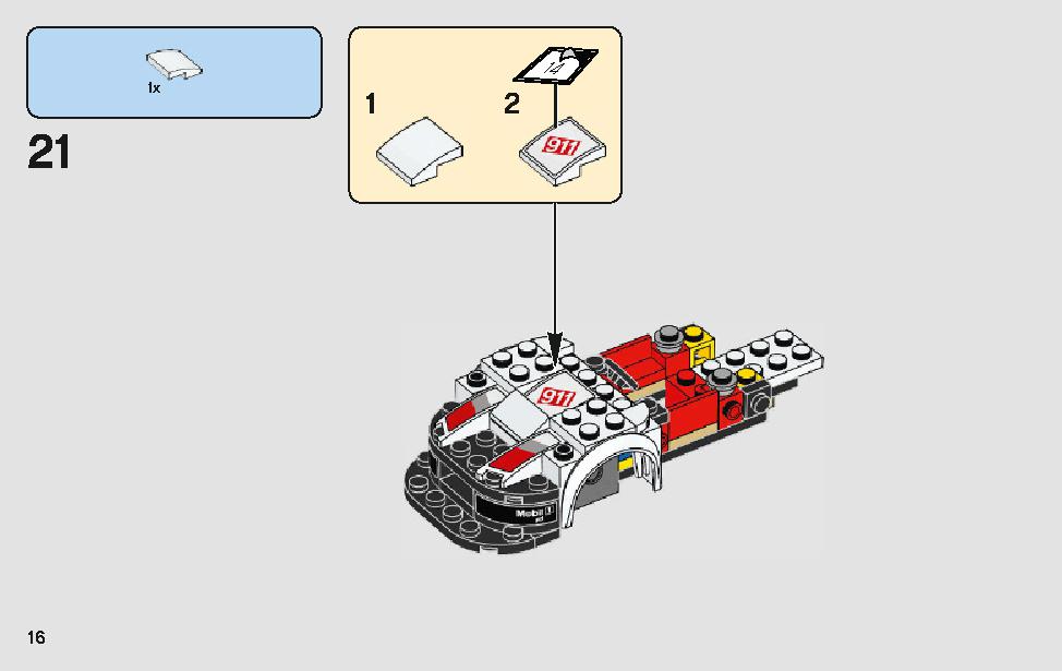 Porsche 911 RSR and 911 Turbo 3.0 75888 LEGO information LEGO instructions 16 page