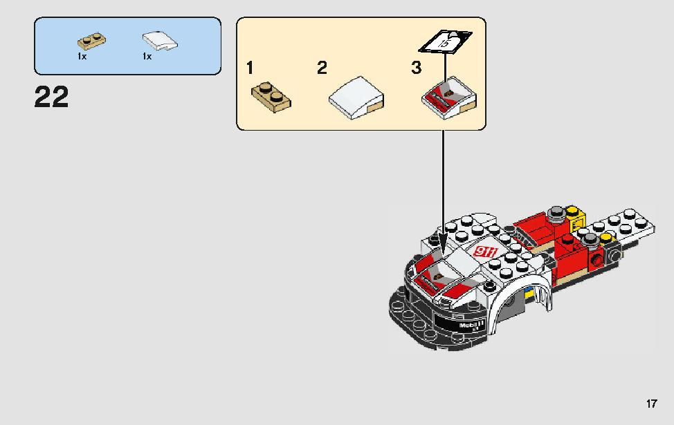 ポルシェ 911 RSR と 911 ターボ 3.0 75888 レゴの商品情報 レゴの説明書・組立方法 17 page