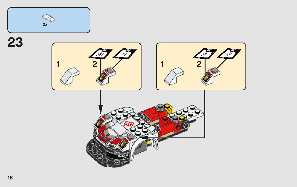 Porsche 911 RSR and 911 Turbo 3.0 75888 LEGO information LEGO instructions 18 page