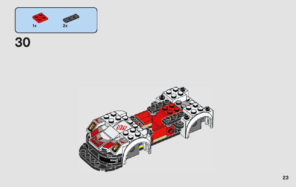 Porsche 911 RSR and 911 Turbo 3.0 75888 LEGO information LEGO instructions 23 page