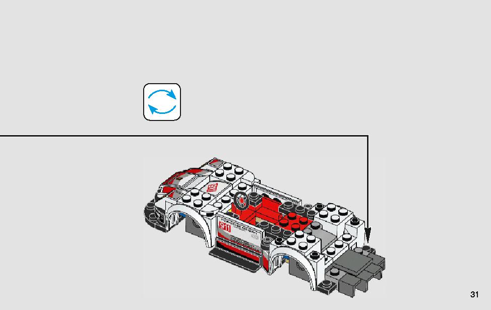 ポルシェ 911 RSR と 911 ターボ 3.0 75888 レゴの商品情報 レゴの説明書・組立方法 31 page