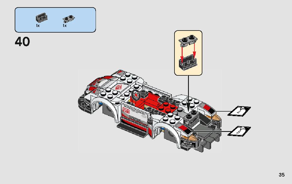 Porsche 911 RSR and 911 Turbo 3.0 75888 LEGO information LEGO instructions 35 page