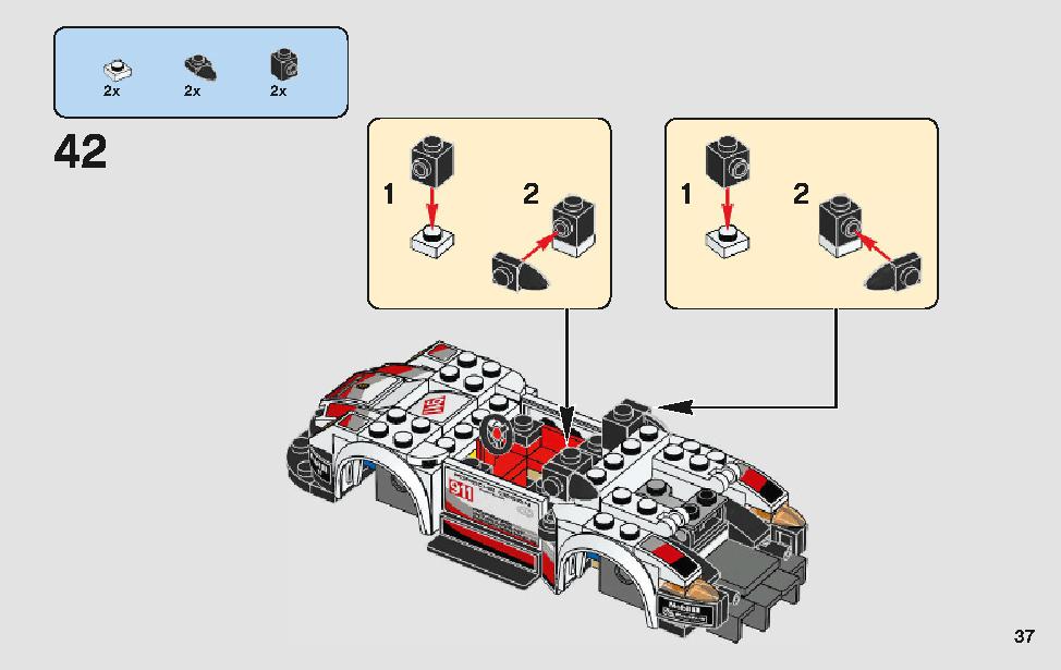 ポルシェ 911 RSR と 911 ターボ 3.0 75888 レゴの商品情報 レゴの説明書・組立方法 37 page