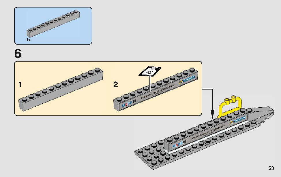 ポルシェ 911 RSR と 911 ターボ 3.0 75888 レゴの商品情報 レゴの説明書・組立方法 53 page