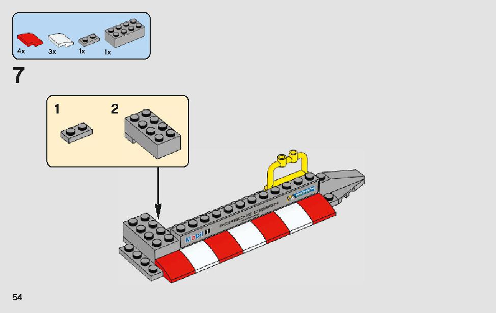 ポルシェ 911 RSR と 911 ターボ 3.0 75888 レゴの商品情報 レゴの説明書・組立方法 54 page