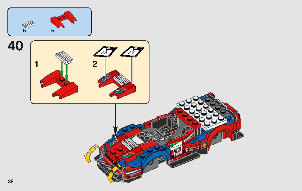 フェラーリ・アルティメット・ガレージ 75889 レゴの商品情報 レゴの説明書・組立方法 36 page