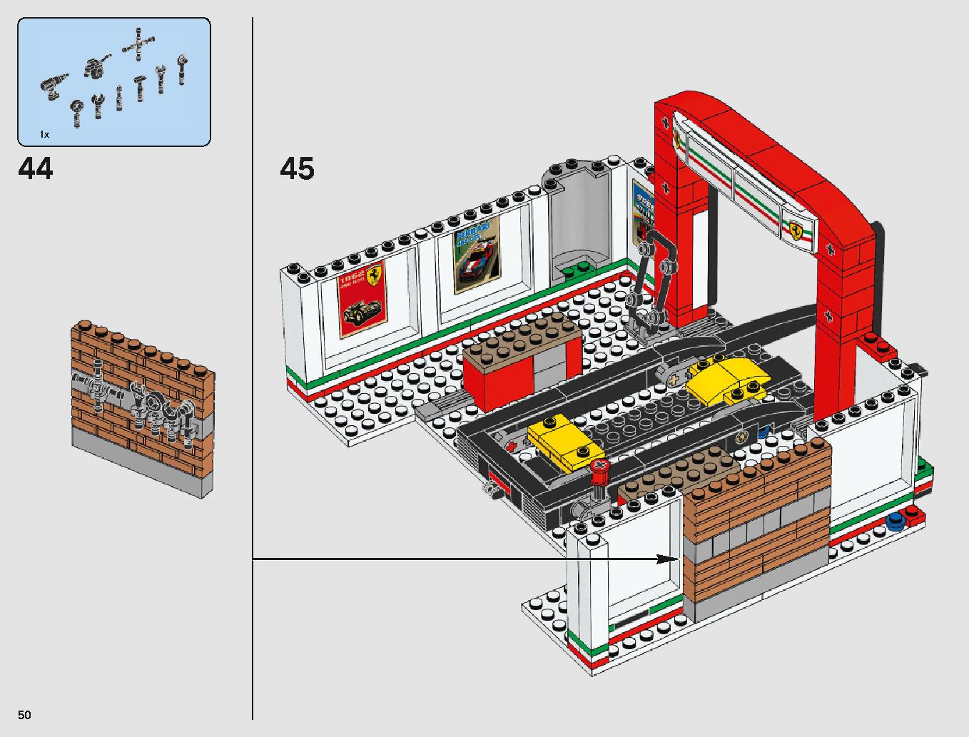 フェラーリ・アルティメット・ガレージ 75889 レゴの商品情報 レゴの説明書・組立方法 50 page