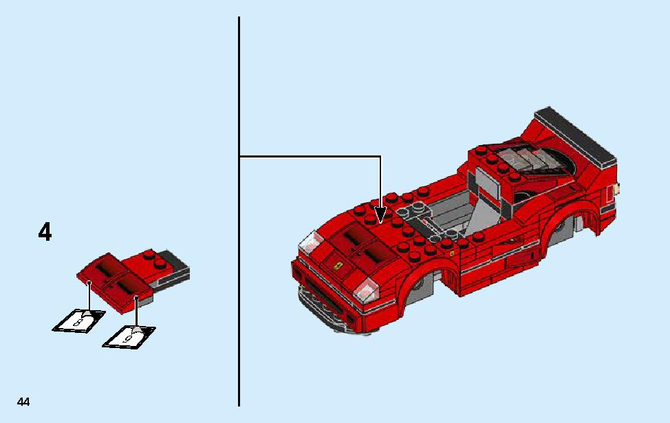 Ferrari F40 Competizione 75890 LEGO information LEGO instructions 44 page