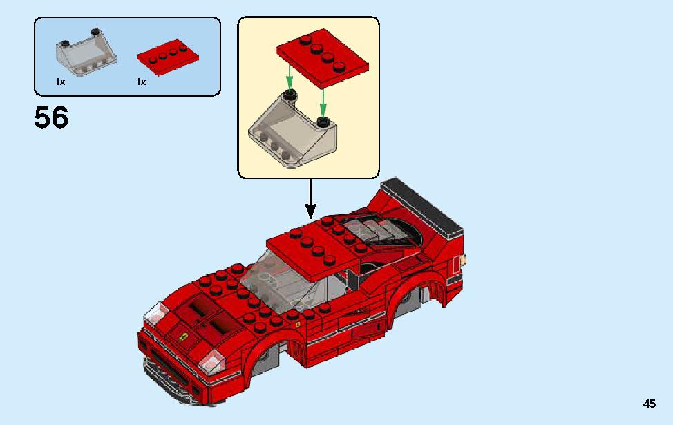 Ferrari F40 Competizione 75890 LEGO information LEGO instructions 45 page