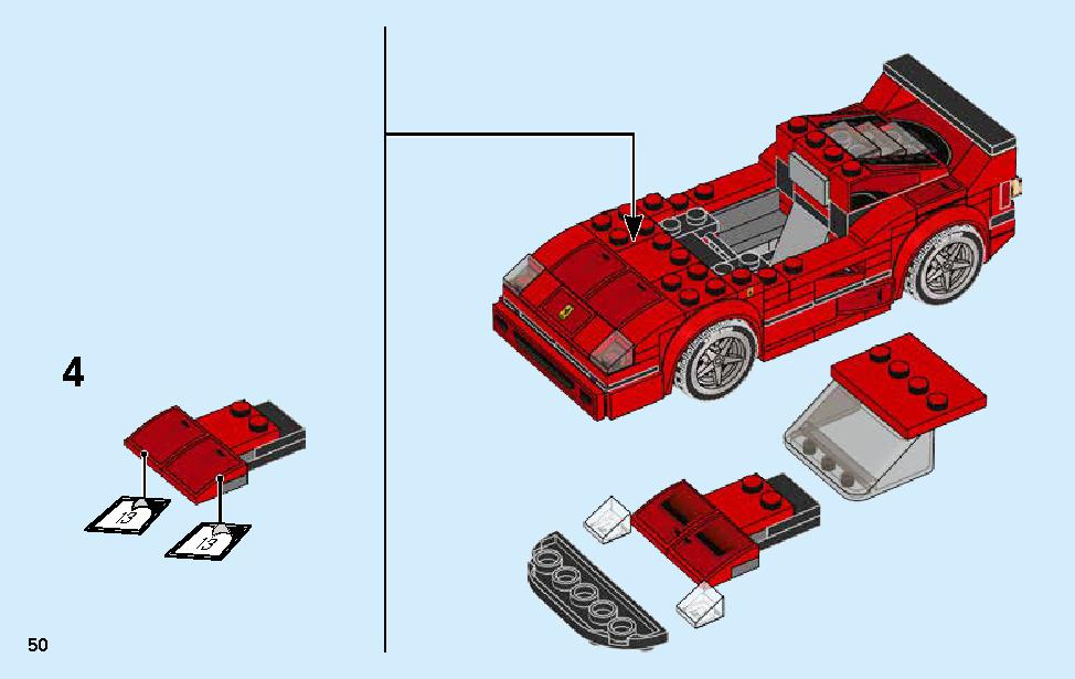Ferrari F40 Competizione 75890 LEGO information LEGO instructions 50 page