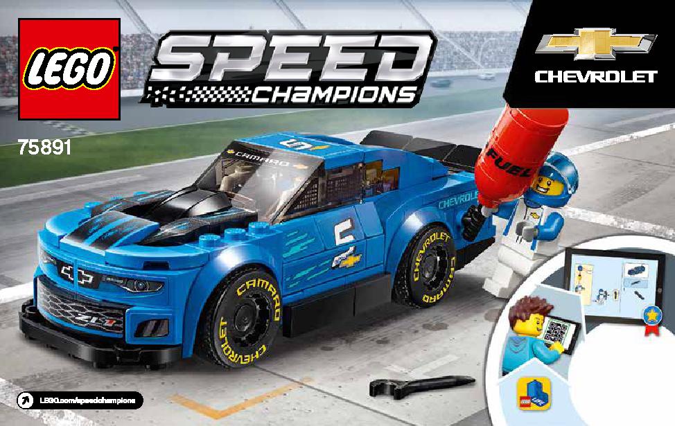 teenagere Næsten erektion Chevrolet Camaro ZL1 Race Car 75891 LEGO information LEGO instructions 2  page / Brick Mecha