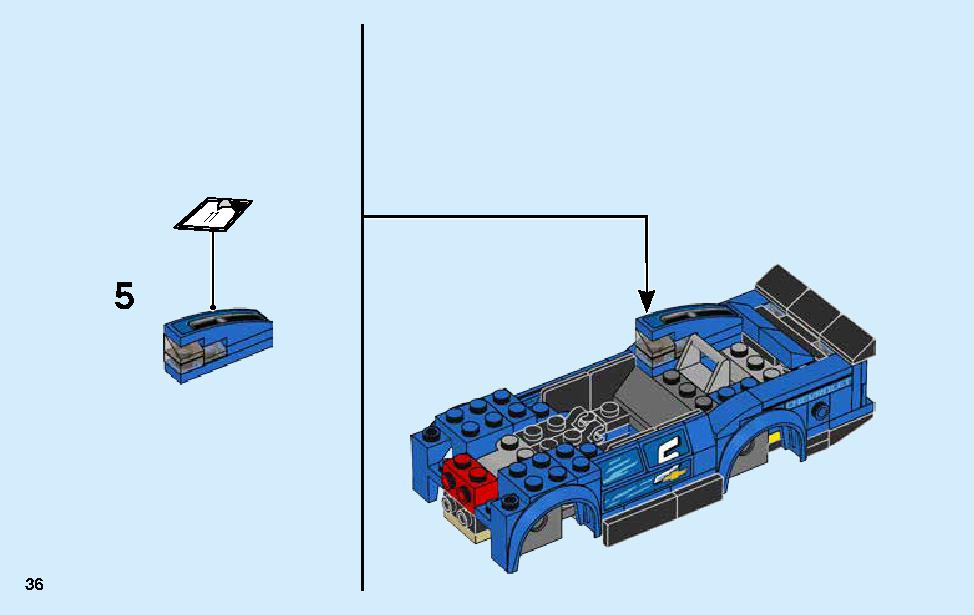 Chevrolet Camaro ZL1 Race Car 75891 LEGO information LEGO instructions 36 page