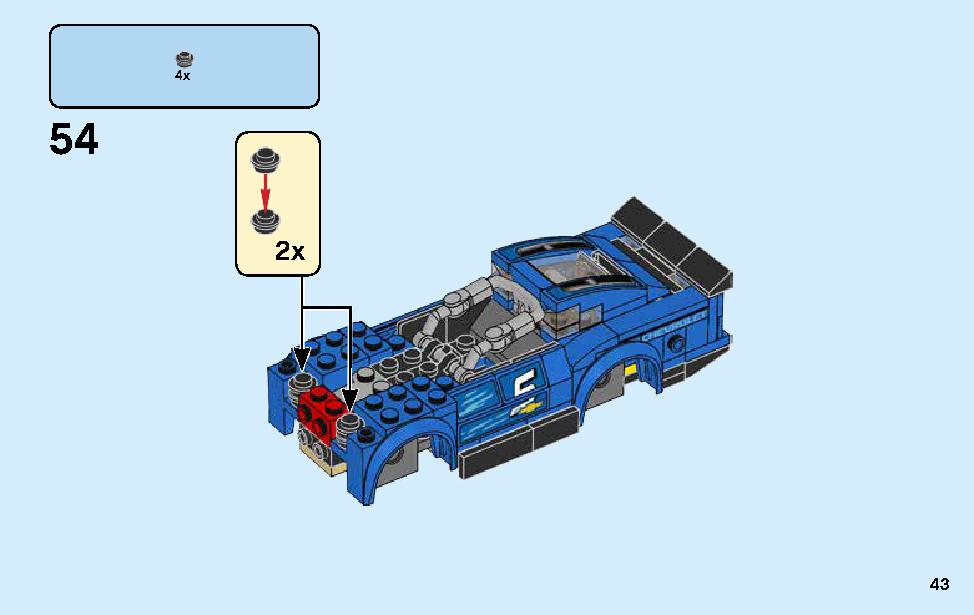 シボレー カマロ ZL1 レースカー 75891 レゴの商品情報 レゴの説明書・組立方法 43 page