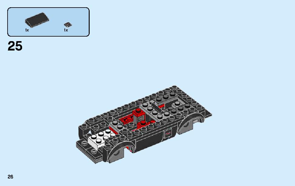 2018 Dodge Challenger SRT Demon and 1970 Dodge Charger R/T 75893 LEGO information LEGO instructions 26 page