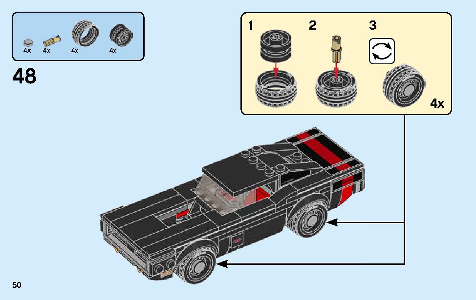 2018 Dodge Challenger SRT Demon and 1970 Dodge Charger R/T 75893 LEGO information LEGO instructions 50 page