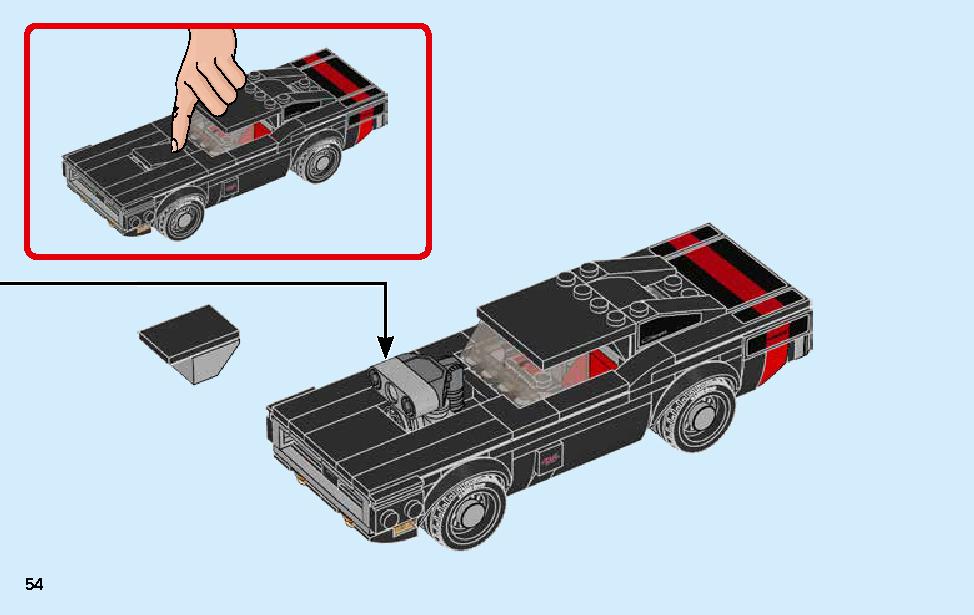 2018 Dodge Challenger SRT Demon and 1970 Dodge Charger R/T 75893 LEGO information LEGO instructions 54 page