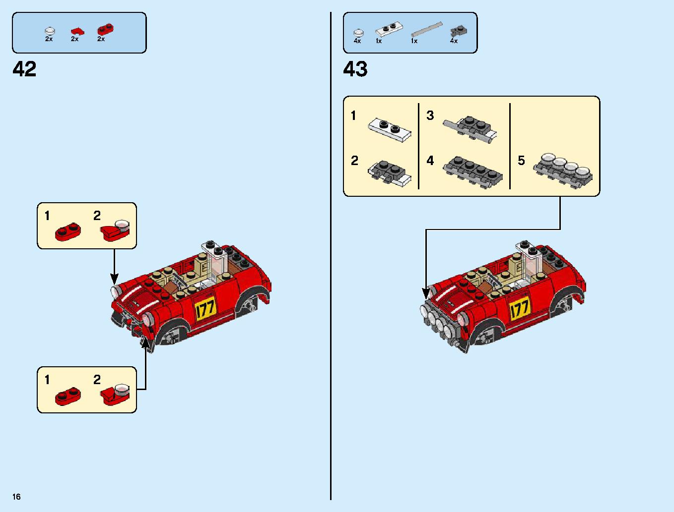 1967 ミニクーパー S ラリーと 2018 ミニ・ジョン・クーパー・ワークス・バギー 75894 レゴの商品情報 レゴの説明書・組立方法 16 page