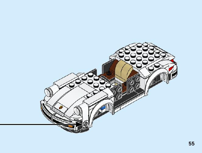 1974 Porsche 911 Turbo 3.0 75895 レゴの商品情報 レゴの説明書・組立方法 55 page