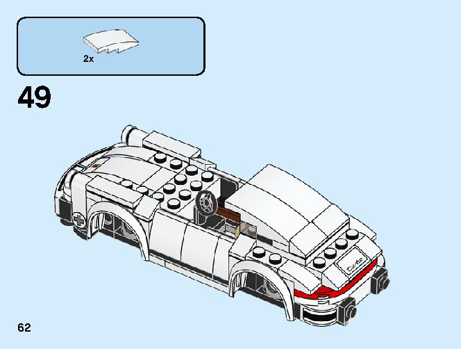 1974 Porsche 911 Turbo 3.0 75895 レゴの商品情報 レゴの説明書・組立方法 62 page