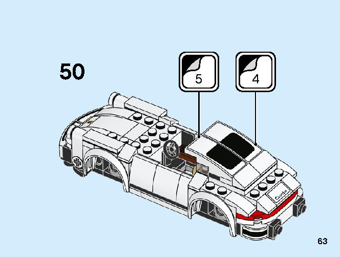 1974 Porsche 911 Turbo 3.0 75895 LEGO information LEGO instructions 63 page
