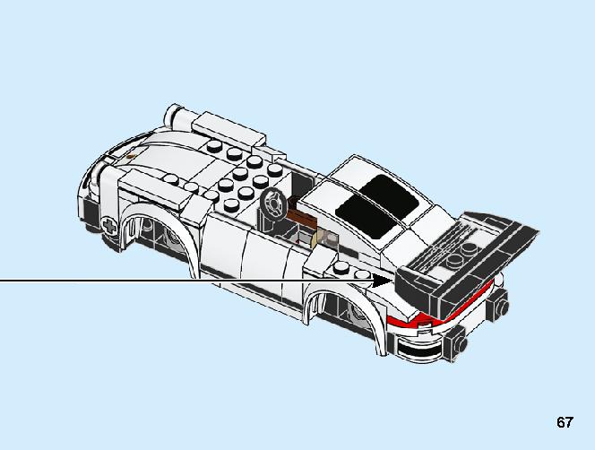 1974 Porsche 911 Turbo 3.0 75895 レゴの商品情報 レゴの説明書・組立方法 67 page