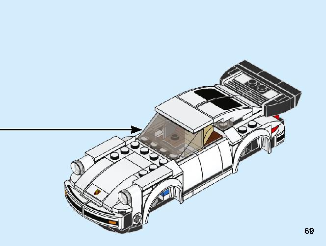 1974 Porsche 911 Turbo 3.0 75895 LEGO information LEGO instructions 69 page