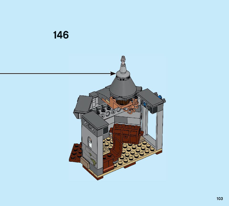 ハグリッドの小屋：バックビークの救出 75947 レゴの商品情報 レゴの説明書・組立方法 103 page
