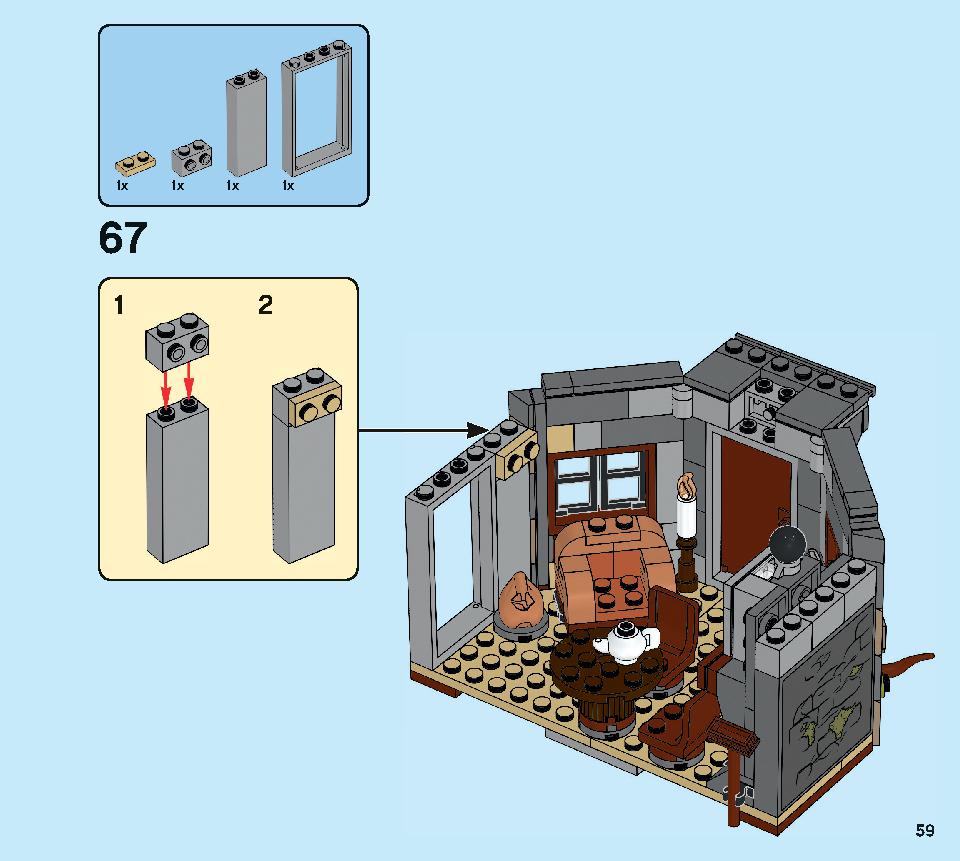 Hagrid's Hut: Buckbeak's Rescue 75947 LEGO information LEGO instructions 59 page