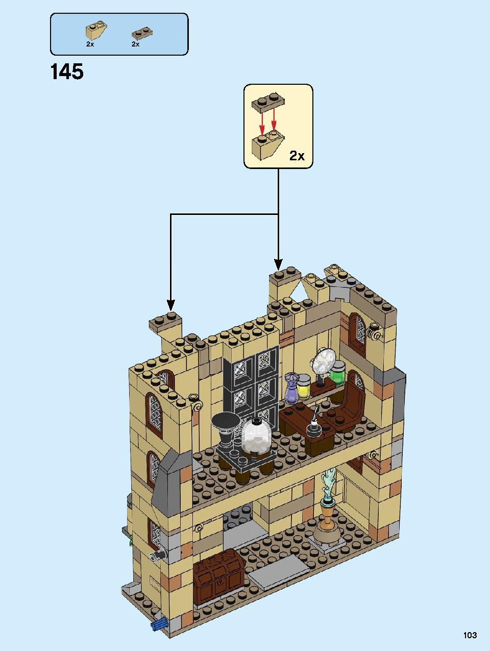 Hogwarts Clock Tower 75948 LEGO information LEGO instructions 103 page