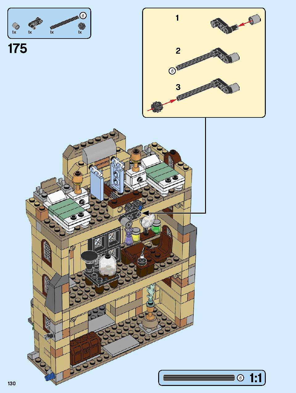 Hogwarts Clock Tower 75948 LEGO information LEGO instructions 130 page
