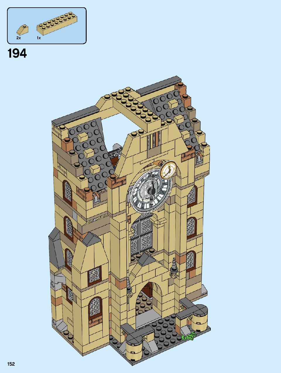 Hogwarts Clock Tower 75948 LEGO information LEGO instructions 152 page