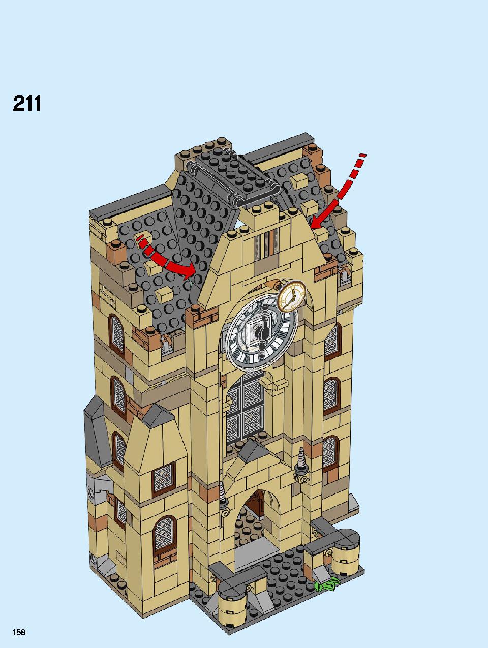 Hogwarts Clock Tower 75948 LEGO information LEGO instructions 158 page