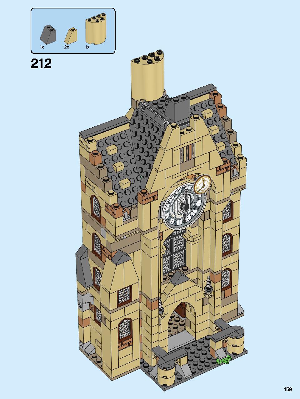 Hogwarts Clock Tower 75948 LEGO information LEGO instructions 159 page
