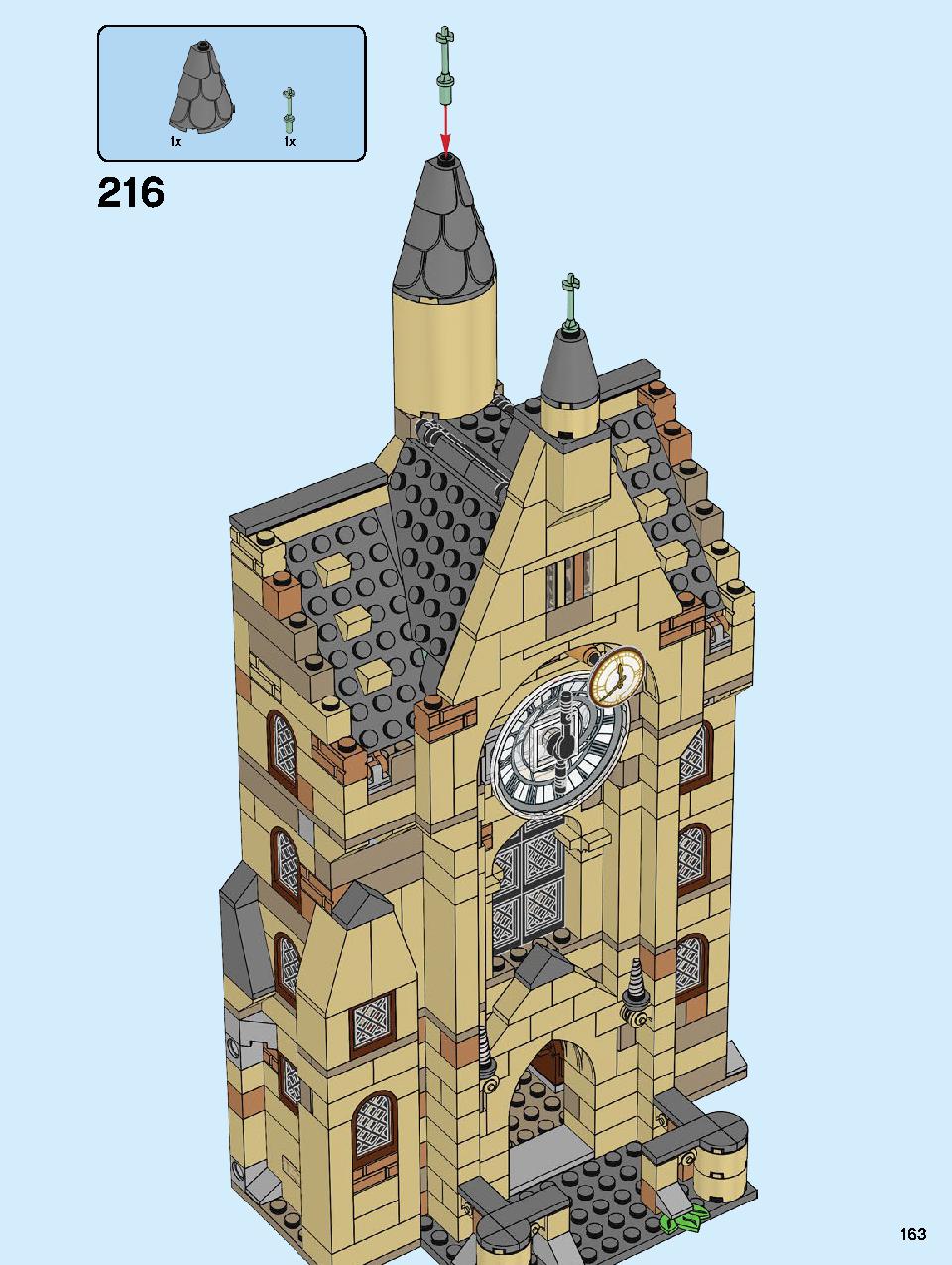 Hogwarts Clock Tower 75948 LEGO information LEGO instructions 163 page