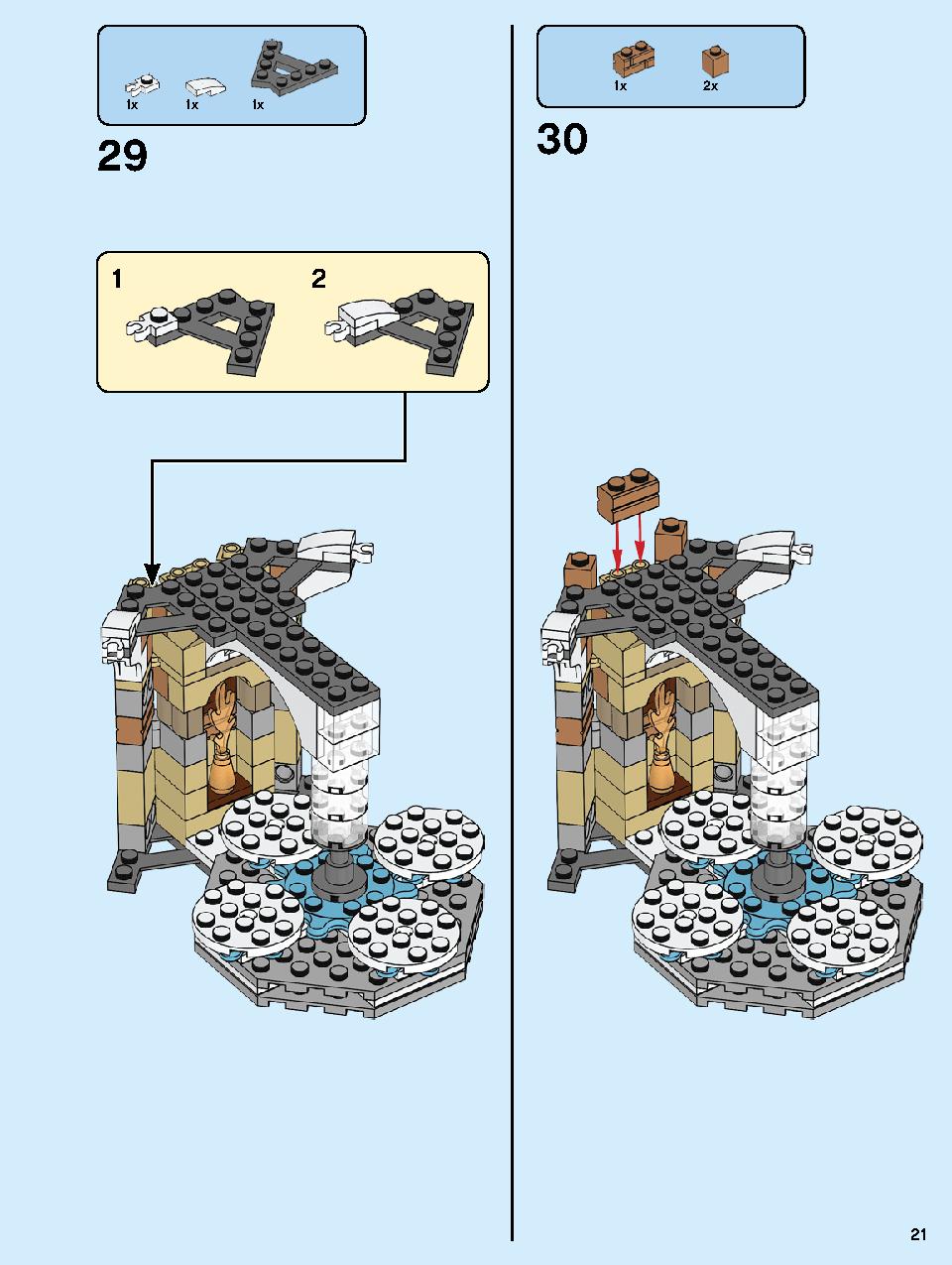 Hogwarts Clock Tower 75948 LEGO information LEGO instructions 21 page