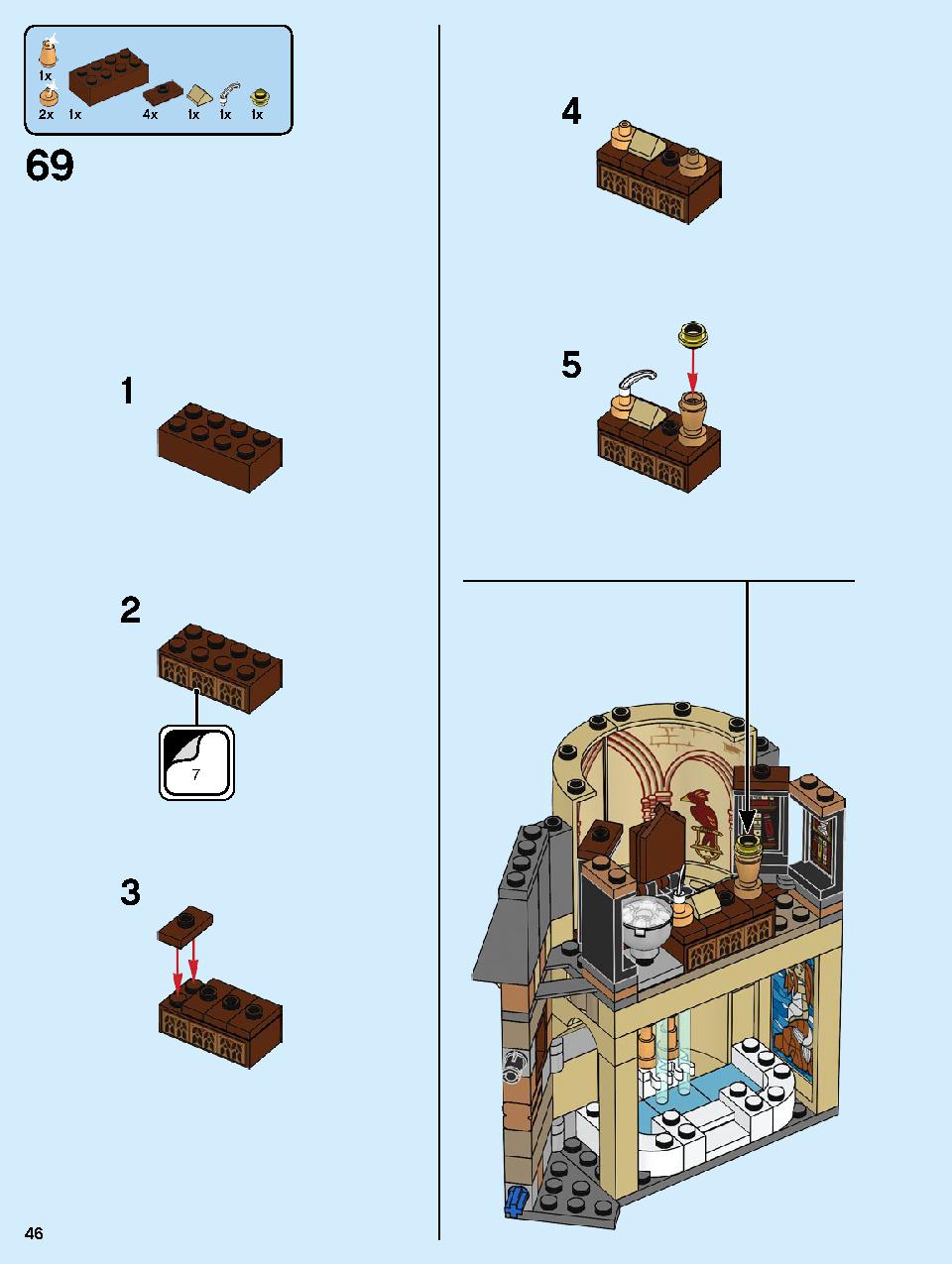 Hogwarts Clock Tower 75948 LEGO information LEGO instructions 46 page