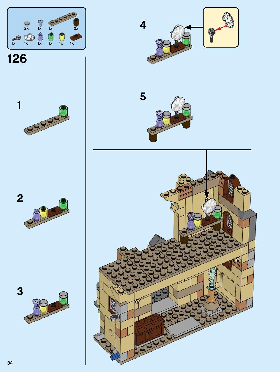 Hogwarts Clock Tower 75948 LEGO information LEGO instructions 84 page