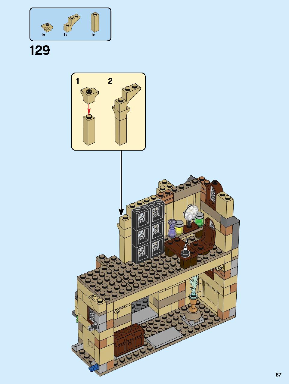 Hogwarts Clock Tower 75948 LEGO information LEGO instructions 87 page