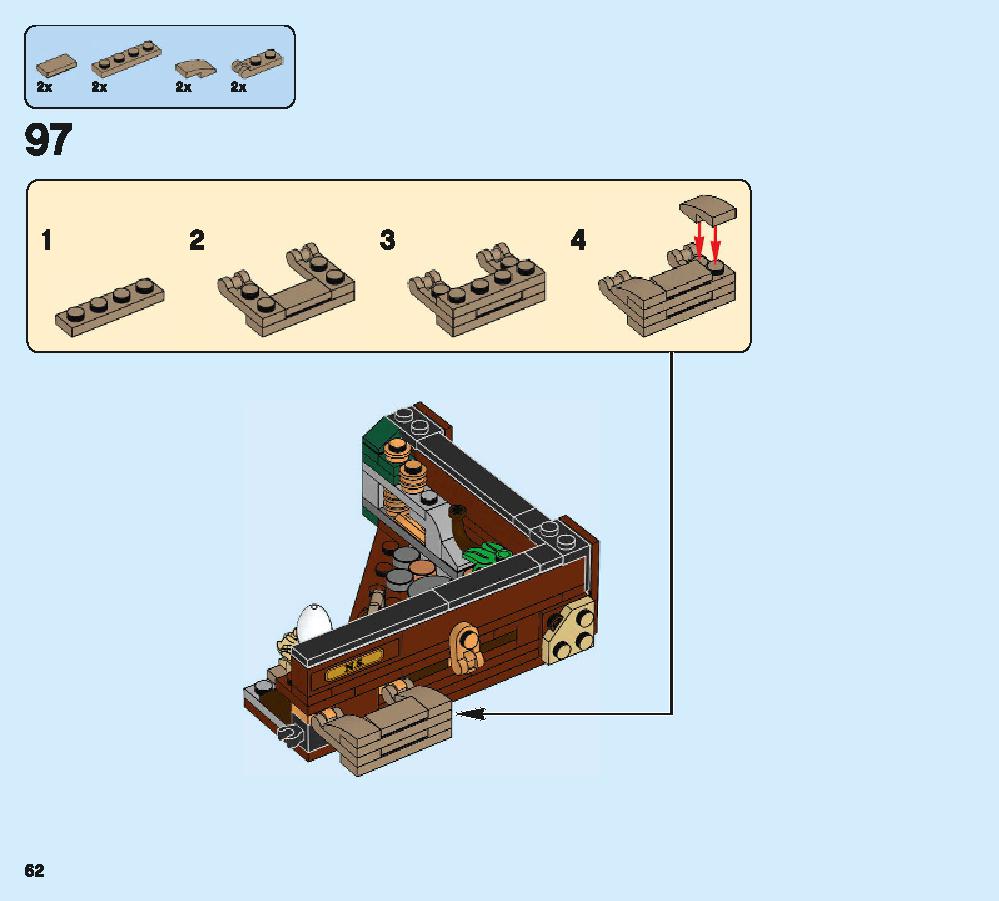 ニュートの魔法動物アドベンチャー 75952 レゴの商品情報 レゴの説明書・組立方法 62 page