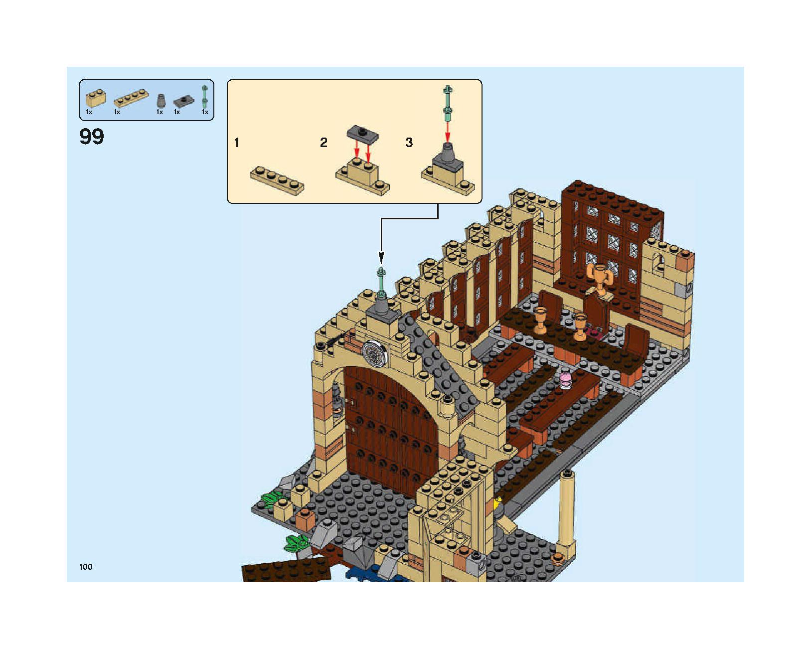 ホグワーツの大広間 75954 レゴの商品情報 レゴの説明書・組立方法 100 page
