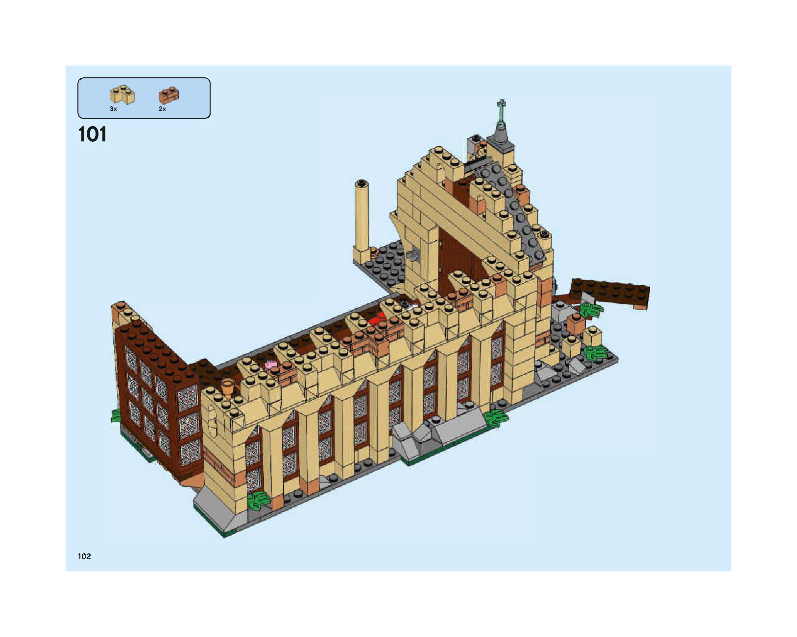 ホグワーツの大広間 75954 レゴの商品情報 レゴの説明書・組立方法 102 page