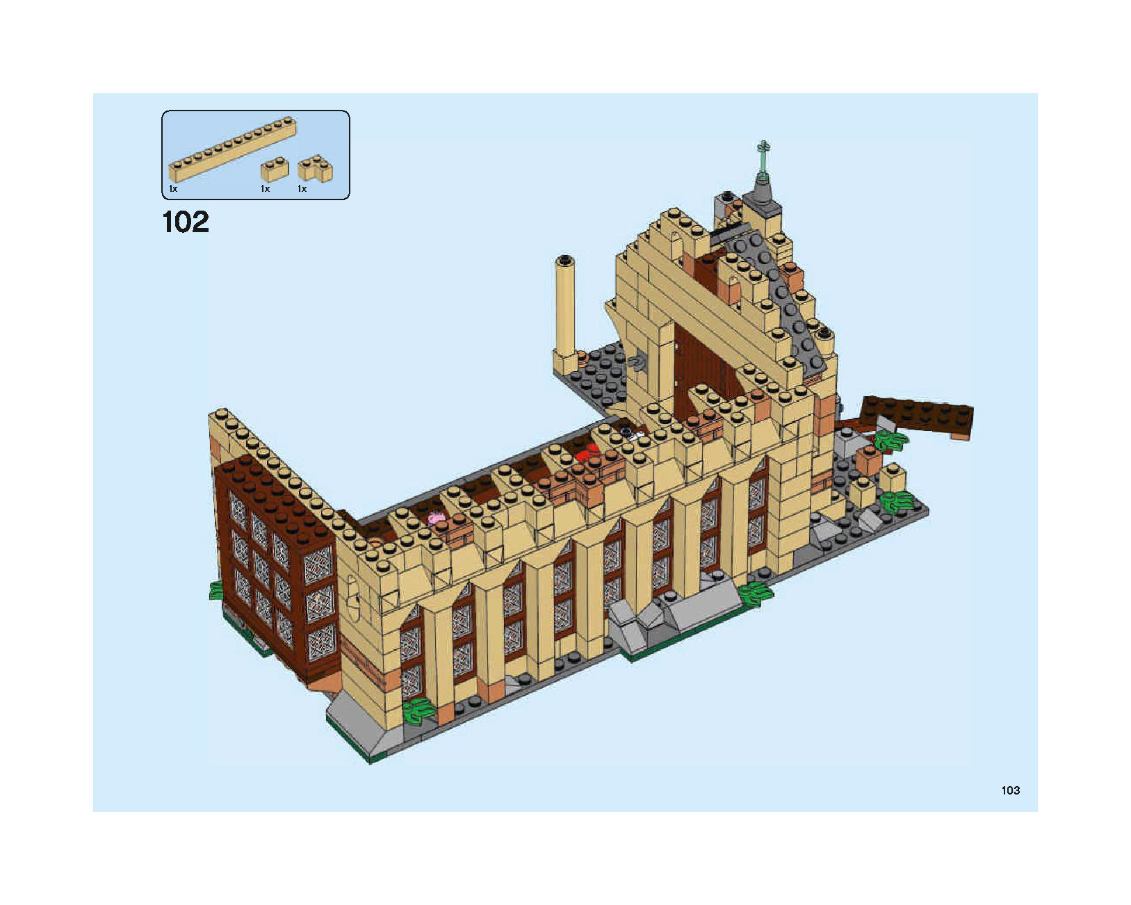 Hogwarts Great Hall 75954 LEGO information LEGO instructions 103 page