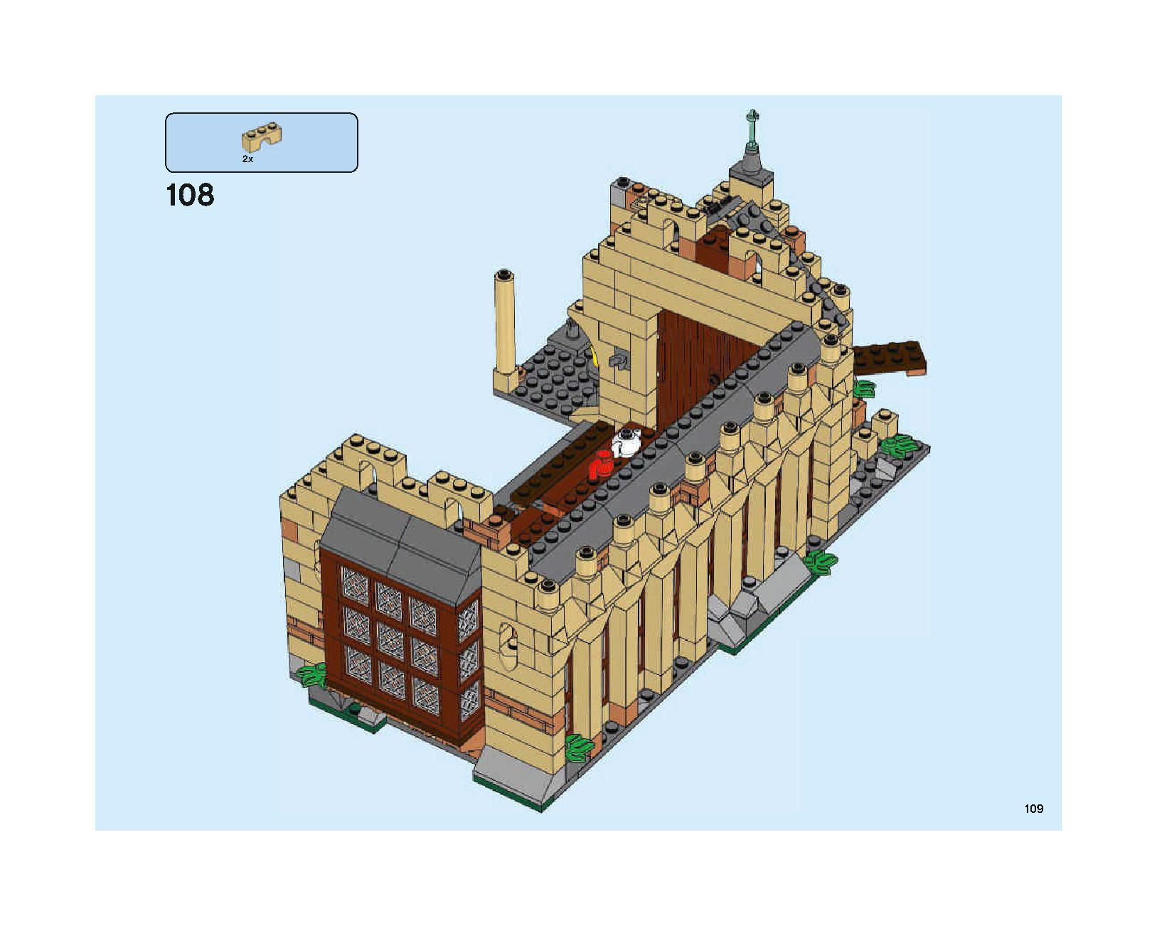 ホグワーツの大広間 75954 レゴの商品情報 レゴの説明書・組立方法 109 page